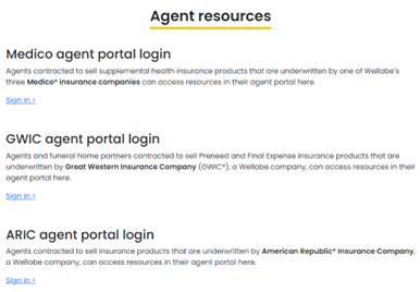 Agent Resources site image